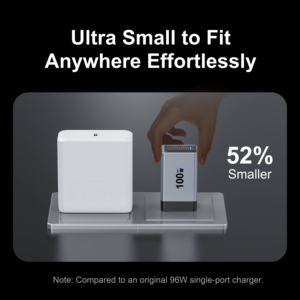 便携式100W GaN PD壁式充电器C型USB快速充电适配器CE CB UKCA SAA KC批准用于笔记本电脑和手机 - Product Image 5