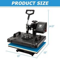 Rubysub Double Affichage Machine 9 dans 1 Machine Combinée De Presse De La Chaleur pour Tasse De t-shirt Chapeau Plaque
