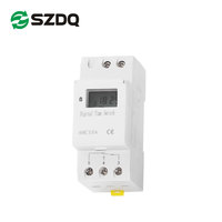Temporizador digital programable de 16 semanas con apagado automático Pantalla LCD Tipo de riel DIN 30A Máx. Interruptor de tiempo THC15A de 1/2"