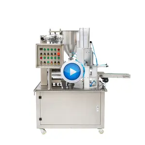 Automatic rotary type plastic cup roll film filling and sealing machine with date coding