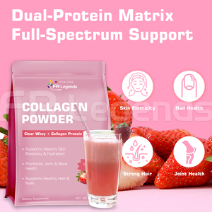 Collagène hydrolysé de haute qualité 200g en poudre, saveur fraise, soutient la santé des articulations et l'éclat de la peau, <span class=keywords><strong>complément</strong></span> <span class=keywords><strong>alimentaire</strong></span> - Product Image 2