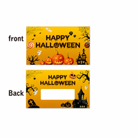 Impression de billets de loterie promotionnels d'Halloween avec données variables, panneau à gratter argenté, carte de visite personnalisée en carton
