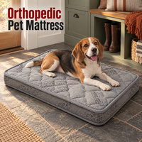 Matelas orthopédique pour chien avec option de noyau à ressorts ensachés miniatures et étiquettes personnalisées pour literie pour animaux de marque