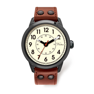 Montre à <span class=keywords><strong>quartz</strong></span> Virtue pour homme 2026, boîtier rond argenté de grande taille, cadran <span class=keywords><strong>blanc</strong></span> avec chiffres arabes faciles à lire, étanche, 42 mm, pour usage quotidien en extérieur - Product Image 3