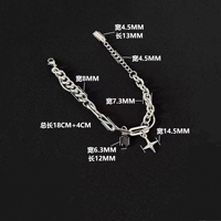 Bracelet unique en acier inoxydable avec pierre précieuse noire ovale, bracelet à maillons torsadés, bracelet avec breloque étoile en zircon pour homme