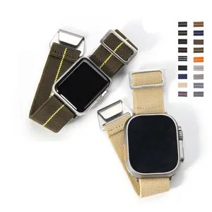 Tali jam tangan pintar regang gesper keamanan Modern kualitas tinggi cocok untuk Apple iWatch9 Ultra Band