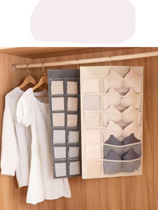 Organisateur suspendu au mur pour placard, lot de 10, avec poches en maille pour sous-vêtements, soutien-gorge, sous-vêtements, chaussettes avec crochet en métal, sacs de rangement d'armoire - Product Image 2