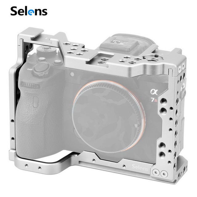 Selens Camera Cage Stabilizer Grey Case Cradle for Sony A7R4  Video Live Streaming DSLR Vlog Video sony