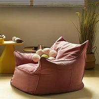 Fauteuil Tatami en velours côtelé, sac d'haricots, chaise longue pour chambre à coucher et salon