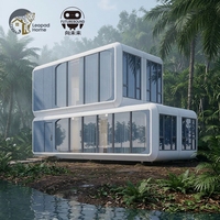Cymdin Maison mobile de luxe, mini-maison moderne préfabriquée en acier, capsule spatiale, cabine de couchage, maison-conteneur d'hôtel extérieur chinois en acier pour la nuit