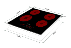 <span class=keywords><strong>Table</strong></span> de cuisson électrique en céramique 4 brûleurs 220V 6800W économique avec contrôle Wi-Fi intégré - Product Image 6