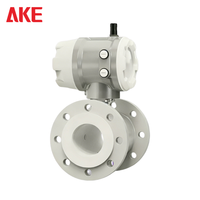 Débitmètre électromagnétique numérique en néoprène caoutchouté AKE EMF22 SS316L 4-20mA RS485 Modbus pour l'eau et l'huile industrielles