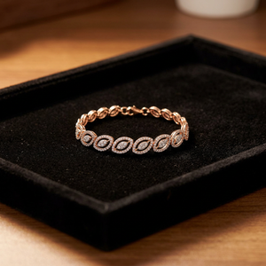 Pulseras de Oro Rosa para Mujer, 75.5% de Pureza, 9.64g, Elegantes, Modernas, con Dijes Finos, Brazaletes a la Moda - Product Image 2