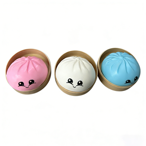 Giocattolo Kawaii Sorpresa Sorridente, Scatola Misteriosa Colorata Virale, Mini Squishy Gigante Glitterato a Forma di Raviolo - Product Image 5