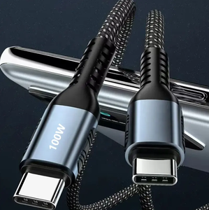 Chất lượng cao PD 100W ctoc nylon sạc nhanh 5A Cáp dữ liệu USB-C PD Loại-C Loại-C dây 100% nylon chất liệu linh hoạt dây - Product Image 6