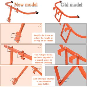 Stabilisateur en acier robuste et amélioré pour échelle à bras extensibles, sécurisé et stable, pour échelle à envergure étendue - Product Image 2
