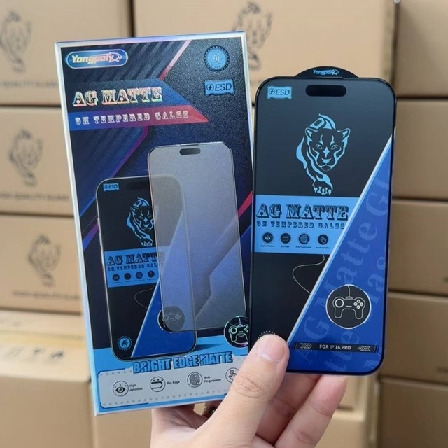 AG Matte Tempered Glass Game Screen Film Full Cover ESD Mobile Phone Screen Protector for iPhone 17 Pro Max samsung A17 ZTE OPPO