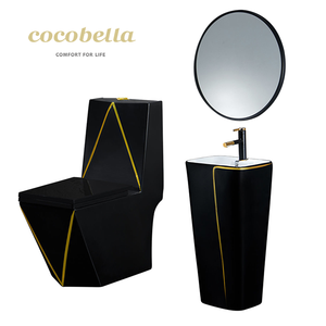 Bassin en céramique confortable, une pièce, siphon, coloré, pour salle de bain, toilette, bol, inozoro, arabie saoudite - Product Image 6