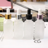 Botol Kaca Grosir Botol Tincture Kosong 30ml 1oz Botol Minyak Esensial Kaca Buram dengan Kotak