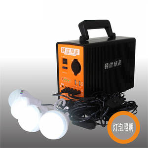 Kit de estación de energía de panel solar, sistema de iluminación de CC solar portátil, mini sistema de iluminación solar multifunción para el hogar de emergencia - Product Image 5