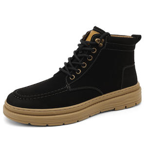 Botas de Invierno para Hombre de Cuero Genuino con Cordones, Botas Cortas con Plataforma, Transpirables, Antideslizantes, Modernas, Precio con Descuento - Product Image 6