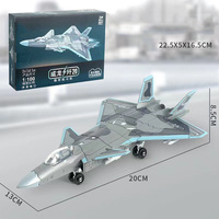 Kit d'avion militaire DIY 1/100/200, modèle de construction en blocs, jouet d'avion en plastique, collection d'avions, construction de jet en blocs
