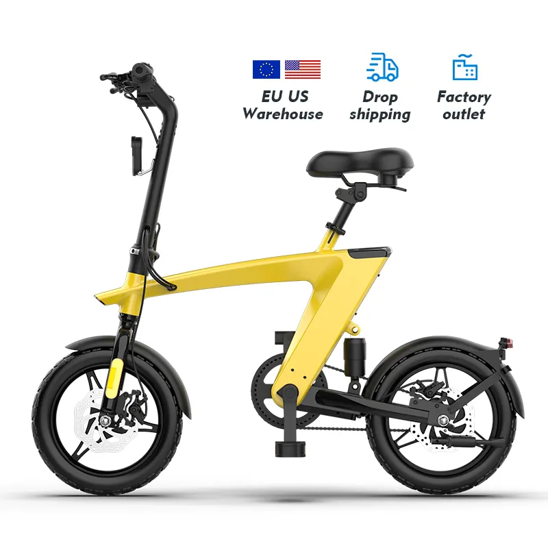 US EU Warehouse 36V 10Ah Battery 14 Inch Electronic Bicycle 250w Foldable Electric Bicycles for Adults