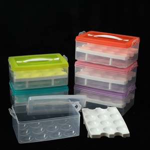 Boîte de rangement alimentaire portable en PP, rectangulaire, écologique, 24 compartiments, pour œufs, <span class=keywords><strong>cuisine</strong></span>, boîte à lunch pour enfants - Product Image 6