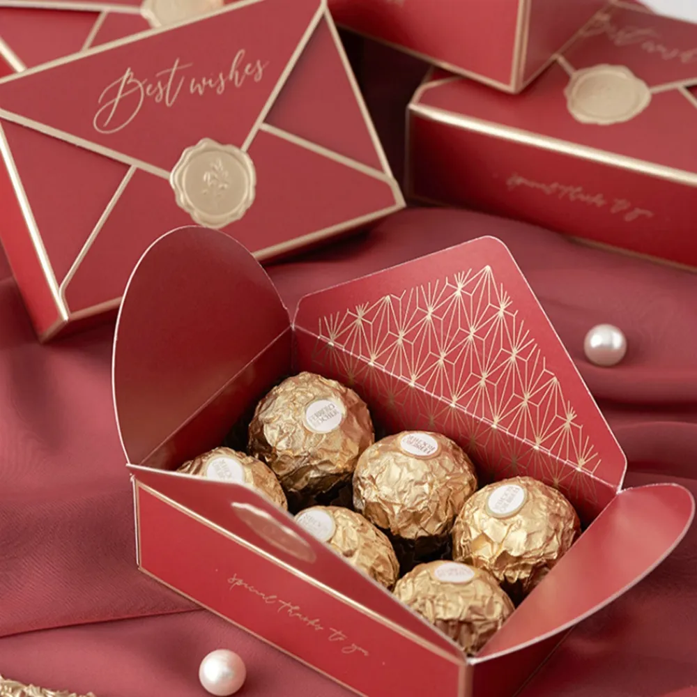 Caja de papel para galletas de pastelería, embalaje de cartón, regalo de boda, nuevo diseño