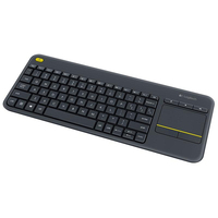 Teclado Inalámbrico Logitech K400 Plus con Panel Táctil 2 en 1, Teclas Silenciosas, Control Multimedia, Teclado HTPC para Smart TV, PC, Laptop