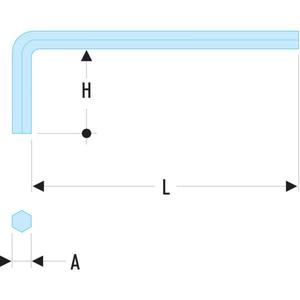 Facom-ปุ่มเมตริกสั้น82H.22-ปุ่ม EAN 3148511232262อัลเลนโค้งงอคีย์ (เมตริก) - Product Image 2
