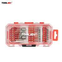 Jeu de 27 embouts à chocs en acier S2 Tooljoy - Kit de tournevis magnétique hexagonal 1/4" HRC60, idéal pour le bricolage à domicile, la construction et l'automobile