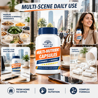 Capsules multivitaminées et multiminérales en marque privée OEM ODM, 11 vitamines, 4 minéraux, nutrition quotidienne, soutien immunitaire