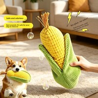 Jouet à mâcher pour chien en forme de maïs, jouet couineur en peluche pour chiot, vente en gros d'usine