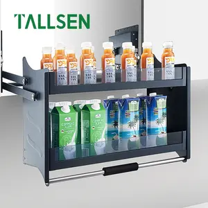 Hochwertige moderne Pull-Down-Küchen schrank Lager regale Aufzug Heben Glas Pull Korb