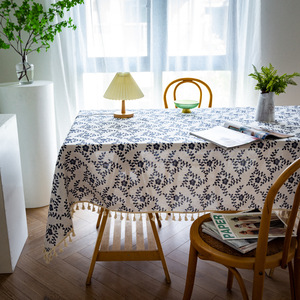 Edge Quaste Flower Fabric Tischdecke New Design Tischdecke Bedruckte kunden spezifische Tischdecke - Product Image 4