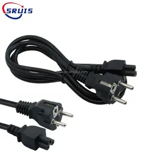 Zware Cctv Computer 10a 250V Koperen Vde C5 Klaverbladconnector 3 Kern Europese Verlengkabel Kabel