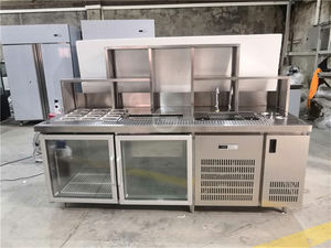 Mostrador Refrigerado Comercial para Pizzas con Barra de Ensaladas / Mostrador Refrigerado Preparación de Alimentos - Product Image 3