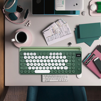Keyboard kantor nirkabel BT 2.4G, dengan dudukan Mini USB desain membran antarmuka untuk Laptop Desktop gaya kantor