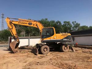 Excavadora de Ruedas Usada HYUNDAI R210W-9 de Corea, Modelo 2017, 21 Toneladas, PLC, Maquinaria de Construcción Hidráulica, Bomba de Motor Honda, Buen Estado - Product Image 2