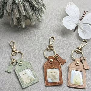 Llavero de Cuero PU Estilo Vintage con Marco para Fotos de Mascotas, Bonito Soporte para Fotos, Colgante de Moda para Bolsos, para Amantes de las Mascotas - Product Image 3