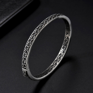 Bracelet vintage en acier inoxydable pour homme, style nordique, nœud triangulaire viking, rune Odin <span class=keywords><strong>Aegis</strong></span>, bracelet punk, amulette, talisman, bijoux - Product Image 2