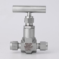 Vanne à aiguille haute pression 3/8 pouce, raccord de tube SS316 6000 psi, vanne de contrôle d'instrumentation pour huile et gaz NAI LOK NV