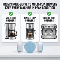Tablettes effervescentes universelles pour machine à café, tablettes de détartrage efficaces pour tous les modèles de cafetières