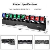 Luz Móvil Giratoria LED RGBW RZ 10X20W con Barra de Anillo DMX para DJ, Discoteca, Escenario, Bodas, Fiestas y Clubes