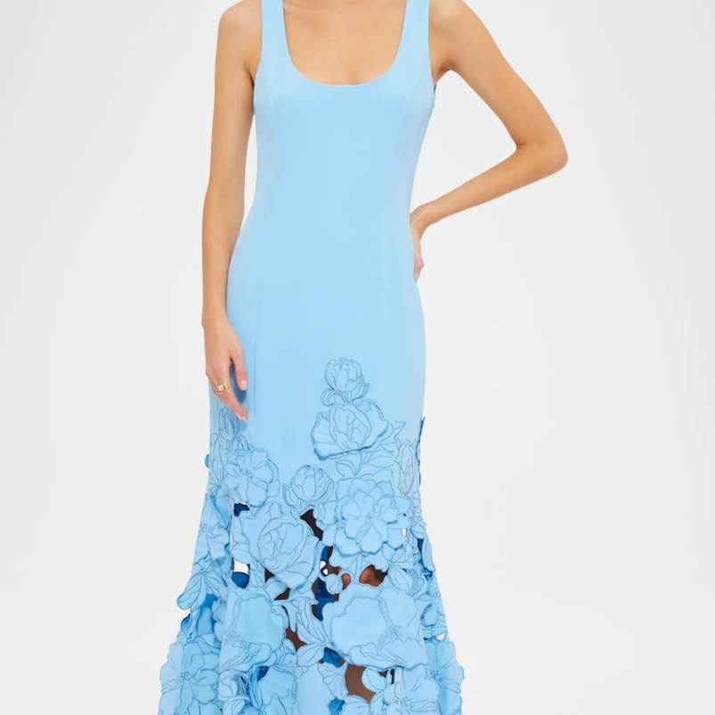 chinese dress ladies Luella Crepe Corset Maxi Dress - Cornflower Blue main image 1