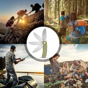 Navaja de Bolsillo Plegable con Mango G10 y Hoja de Acero D2, Portátil, de Acero Inoxidable, para Supervivencia al Aire Libre, Caza Táctica y Camping, Personalizable OEM - Product Image 4