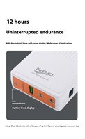Pengisi daya baterai Lithium UPS Mini 10400mAh, pelindung catu daya tanpa sakelar 9V 12V 24V untuk Port Poe Router Wifi