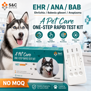 Kit de test rapide professionnel pour chiens, EHR/ANA/BAB/LEP Combo, diagnostic des maladies transmises par les tiques - Product Image 1