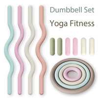 Nouvel ensemble d'haltères en silicone, barre de musculation, anneau lesté, fournitures de yoga et d'haltérophilie, haltères en silicone pour usage commercial et entraînement complet du corps
